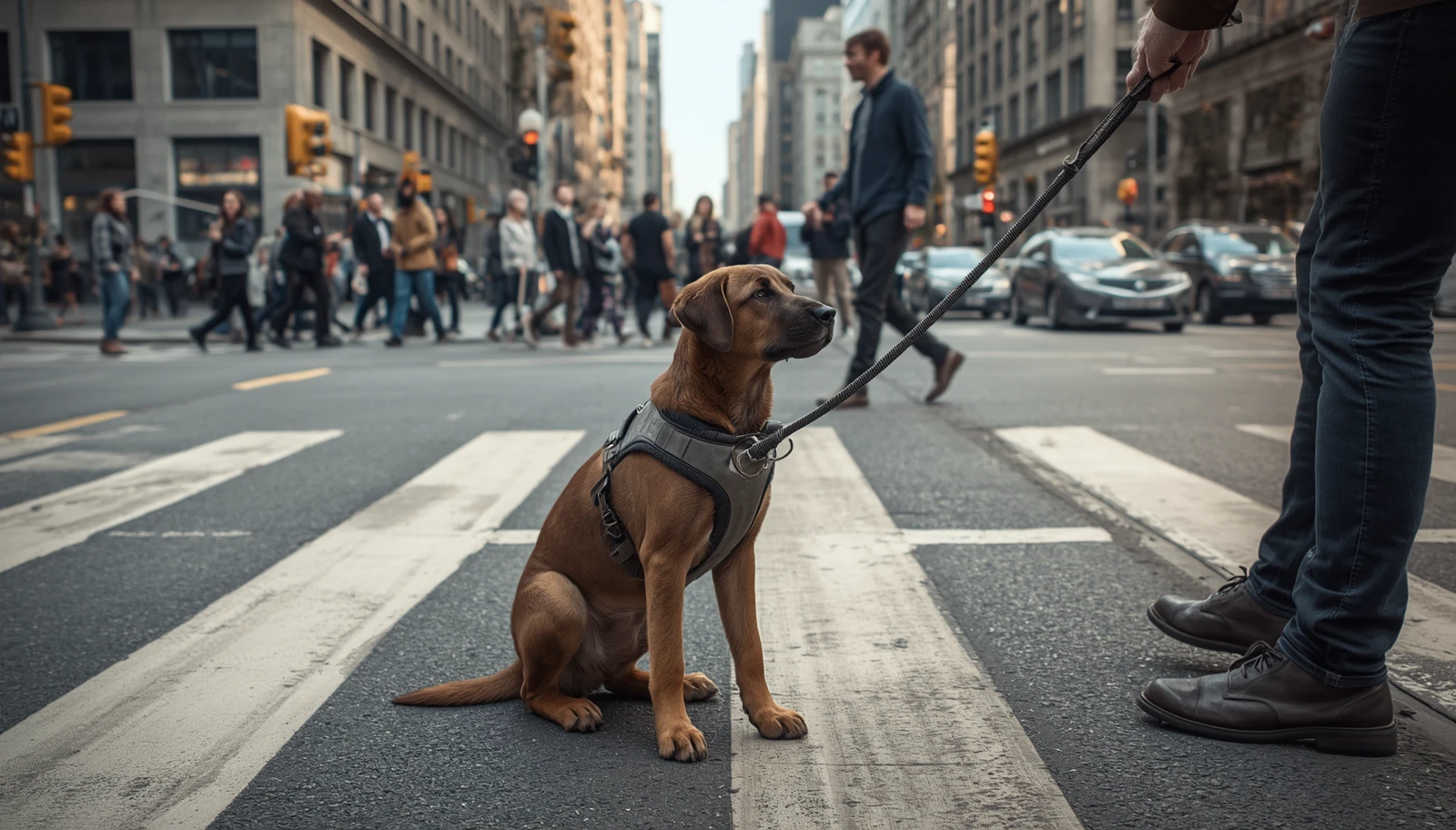Busy Crosswalk Training for My Protection Puppy